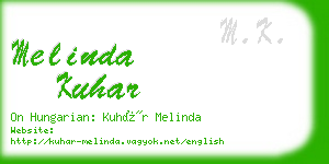 melinda kuhar business card